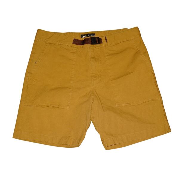 Nike SB Mustard Yellow Belted Ripstop Shorts Men’s 34 - Picture 1 of 8